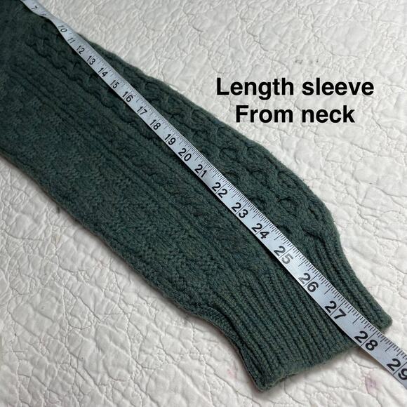 🔥Vintage Shade Of Aran Ireland Pure New Merino Wool Classic Fisherman Sweater S - Picture 15 of 15